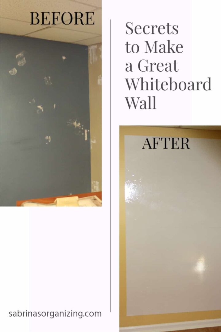 Secrets to Make a Great Whiteboard Wall - Sabrinas Organizing